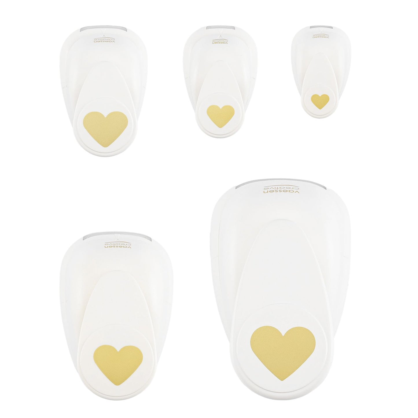 Vaessen creative • set di punzoni per figure cuori 5 pz