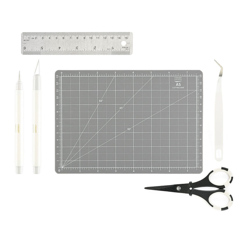 Vaessen creative • set di utensili da taglio per hobby a5 6 pz.