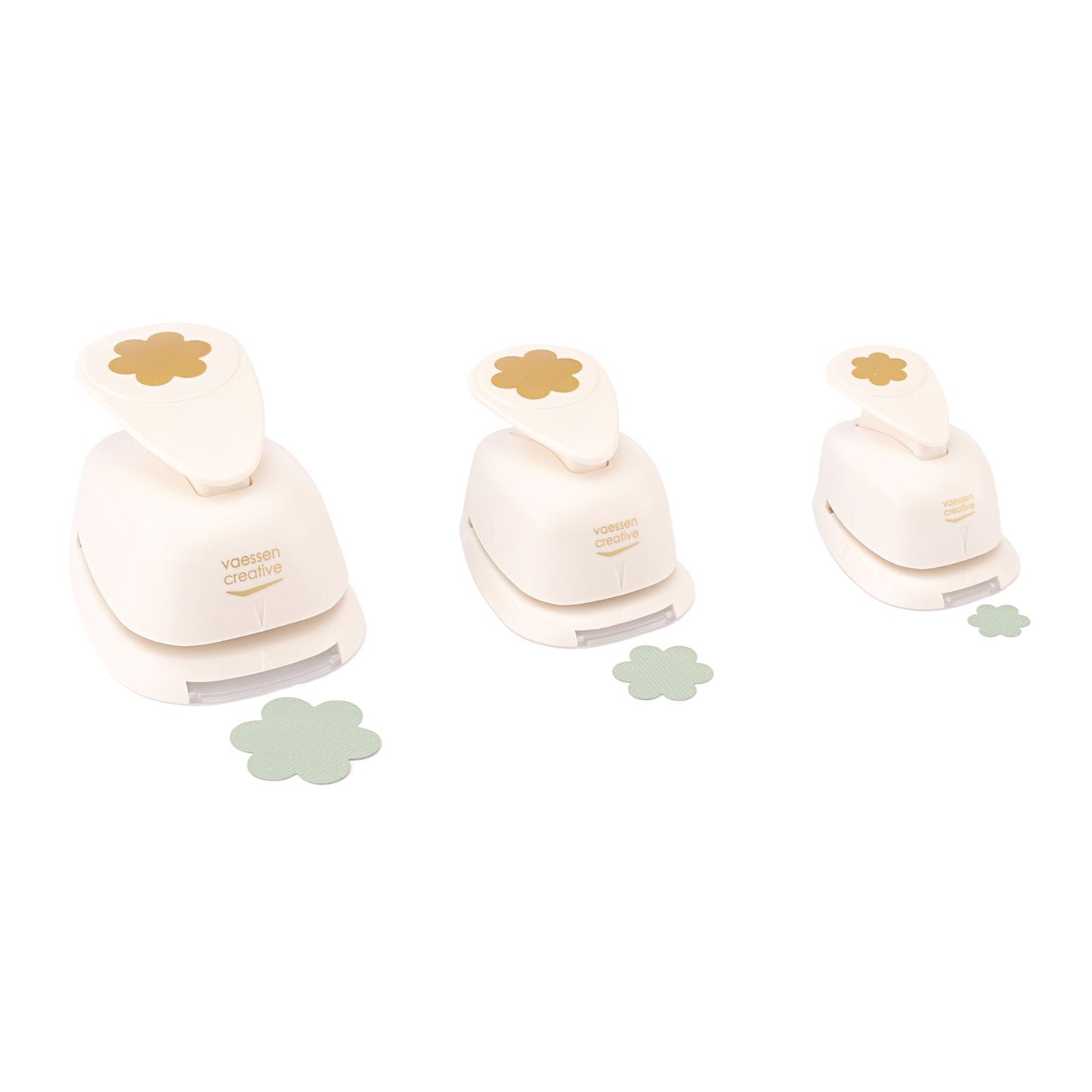 Vaessen creative • juego de punzones para figuras flores lina 3 piezas.