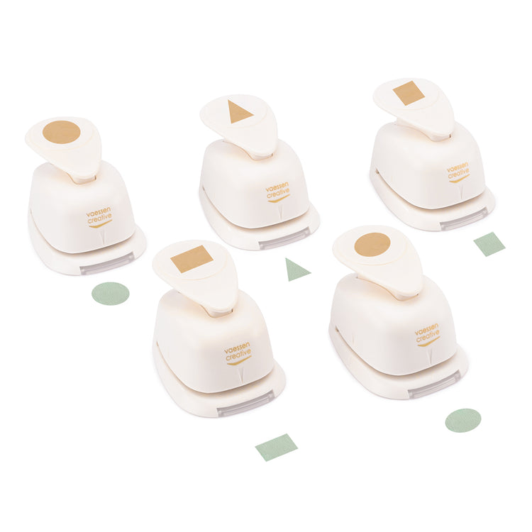 Vaessen creative • figuurpons set basisvormen medium 5st.