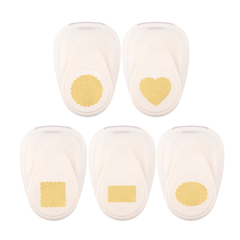 Vaessen creative • set di fustelle per figure forme base smerlate 5 pz.