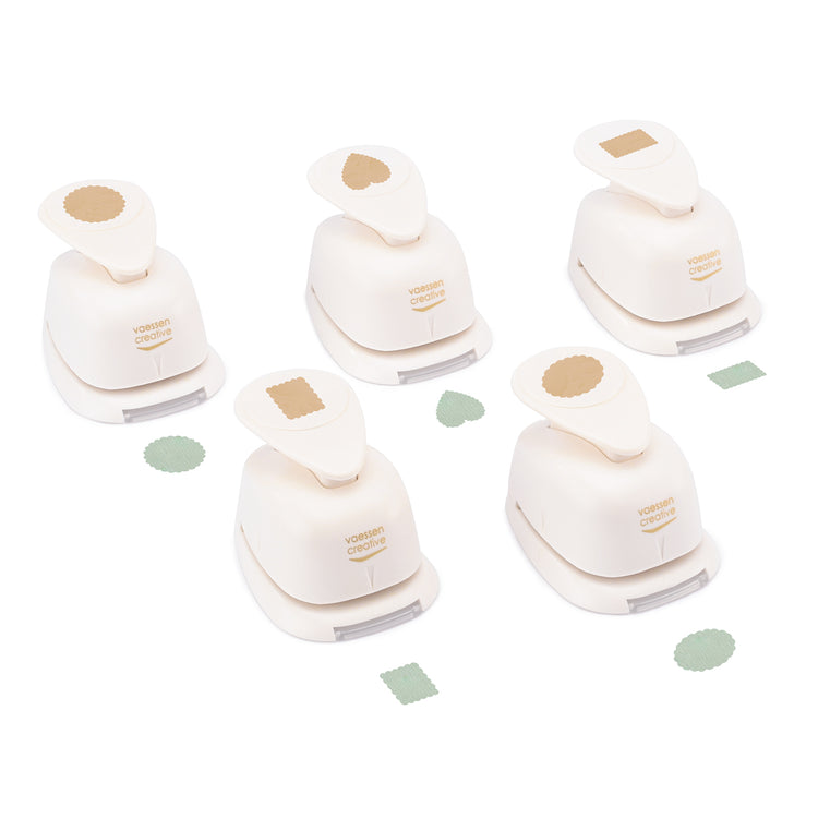 Vaessen creative • figuurpons set basisvormen geschulpt 5st.