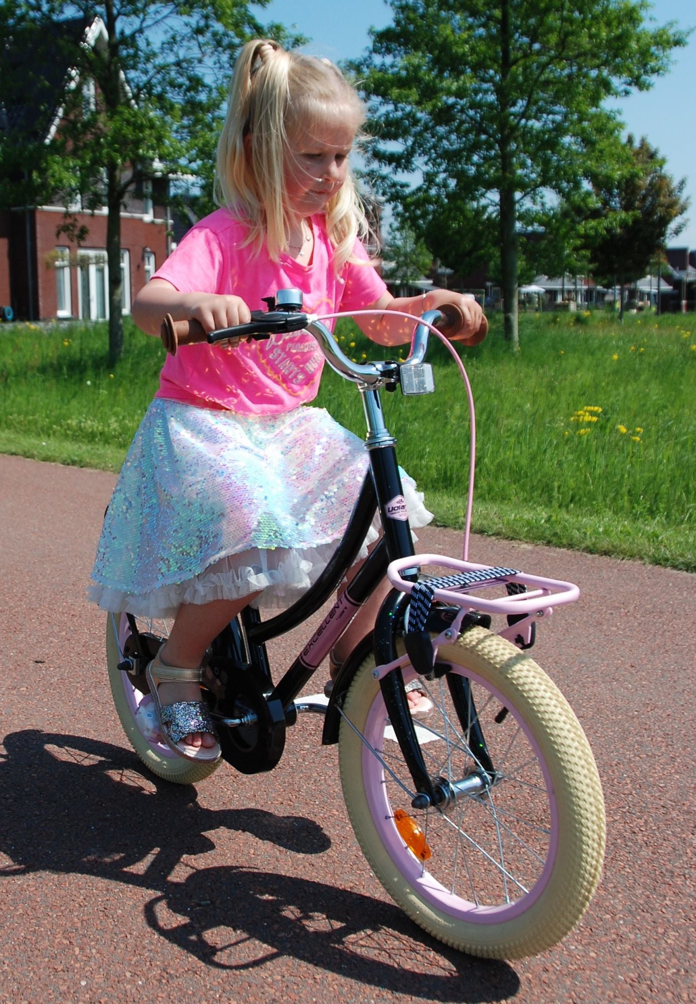 Virerare Eccellente bicicletta per bambini - ragazze - 16 pollici - nero - 95% assemblato