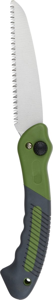 Seghetto pieghevole Kinzo - seghetto da potatura pieghevole con lama da 17 cm - seghetto da giardino per rami e potature - verde