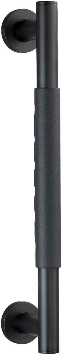 Maniglia da parete Wenko secura 40 cm acciaio inox nero con impugnatura soft touch antiscivolo - maniglia di sicurezza - supporto a parete - maniglia da bagno - portata max. 120 kg - testato, ispezionato e certificato TüV - nero