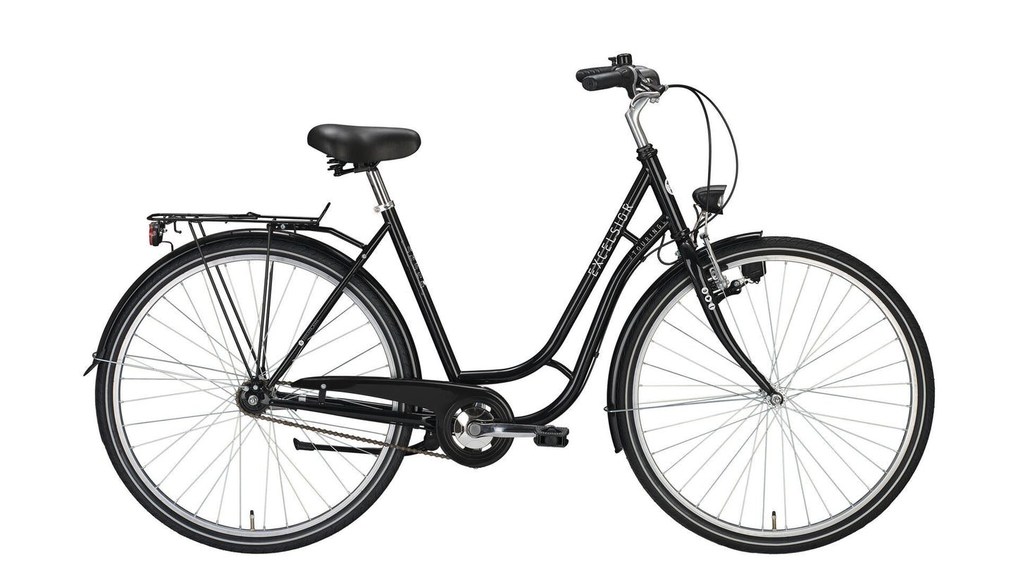 Excelsior cicloturismo urbano mod. 24 bicicleta de turismo 28 53 tour 3 velocidades negro