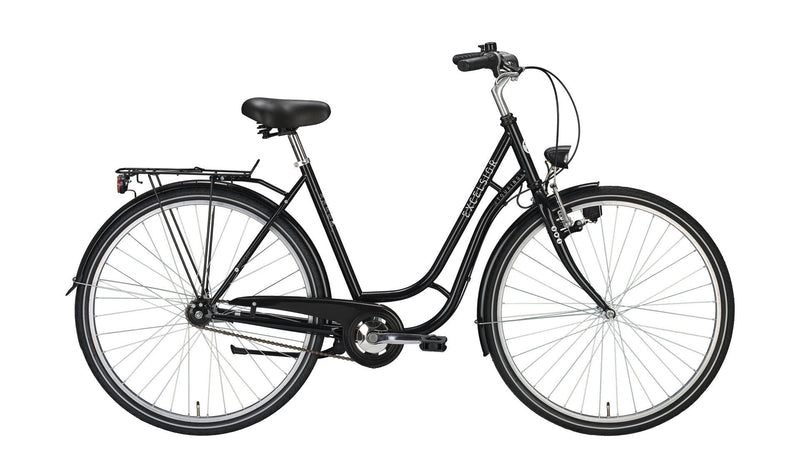 Bicicletta da città Excelsior mod. 24 bici da turismo 28 53 tour 3sp nero