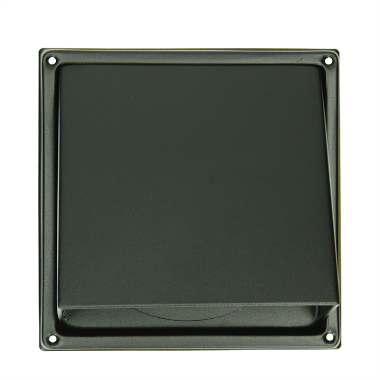 Renson 1066436 - Rejilla de campana extractora de acero inoxidable negra tipo 641 ø100mm, de superficie | 2 piezas