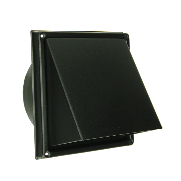 Renson 1066436 - Rejilla de campana extractora de acero inoxidable negra tipo 641 ø100mm, de superficie | 2 piezas