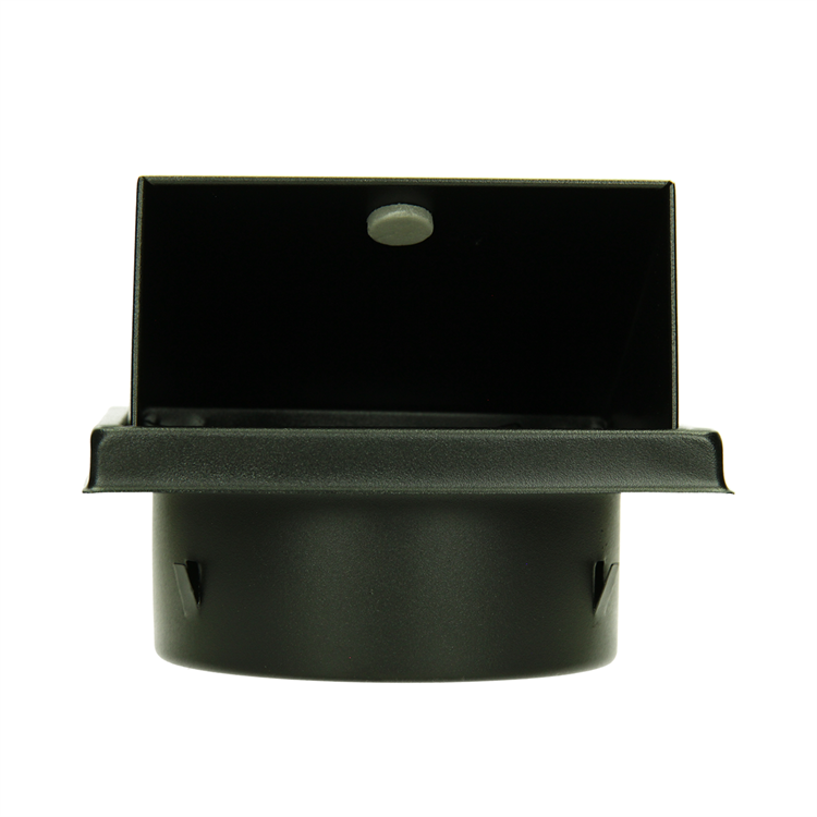 Renson 1066436 - Rejilla de campana extractora de acero inoxidable negra tipo 641 ø100mm, de superficie | 2 piezas
