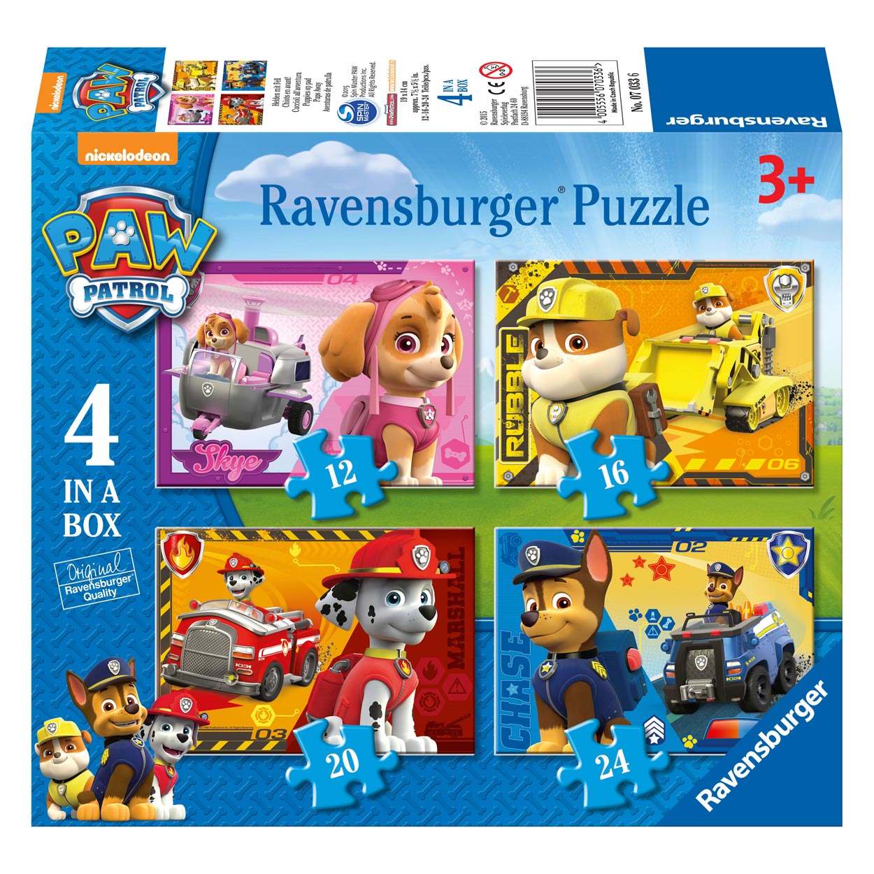 Cachorros de rompecabezas de Ravensburger en el camino, 4in1