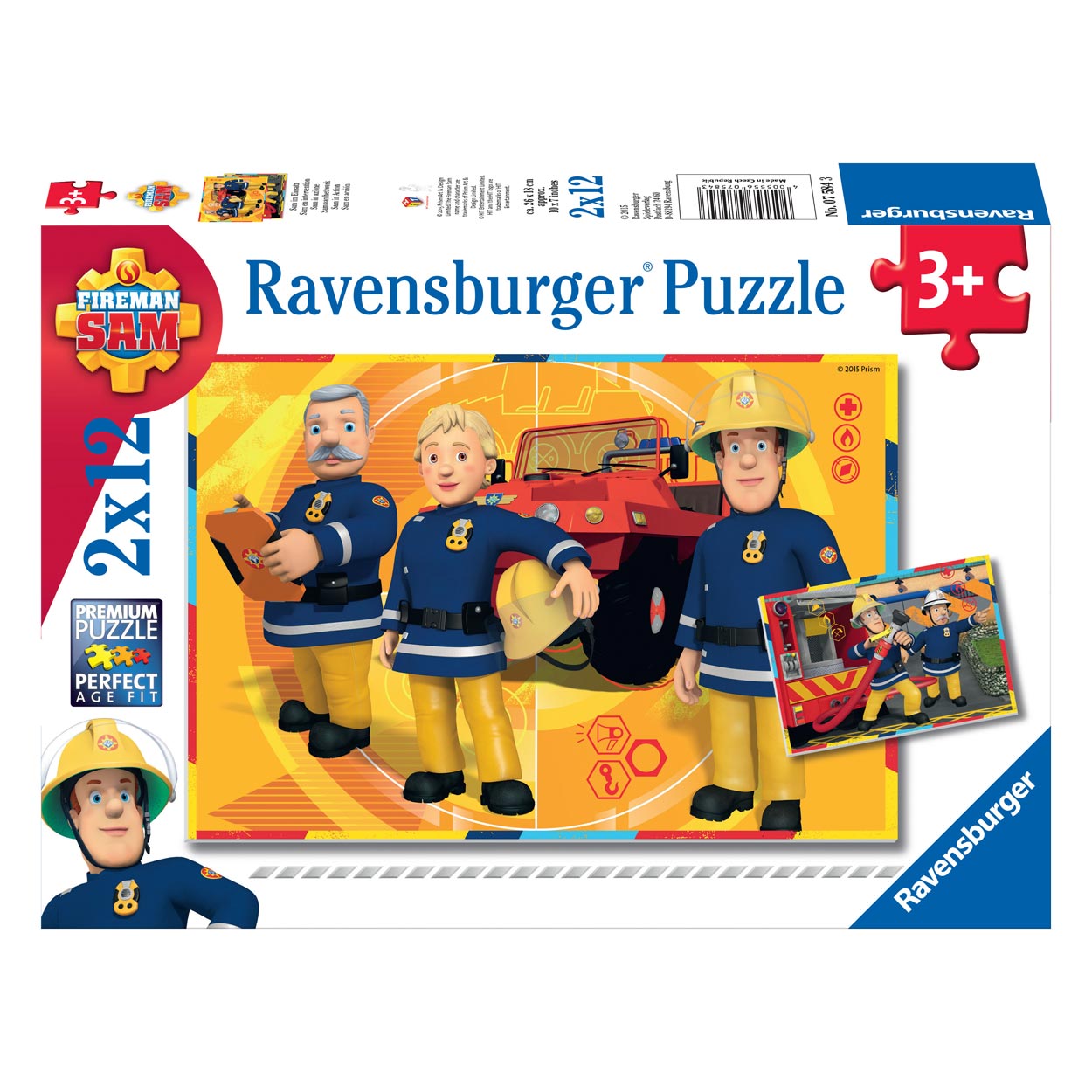 Ravensburger - Fireman Sam: Sam en el trabajo 2x12 piezas