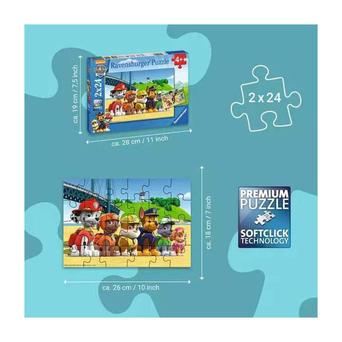 RAVENSBURGER PULSM BRAVE CANI, 2X24ST.