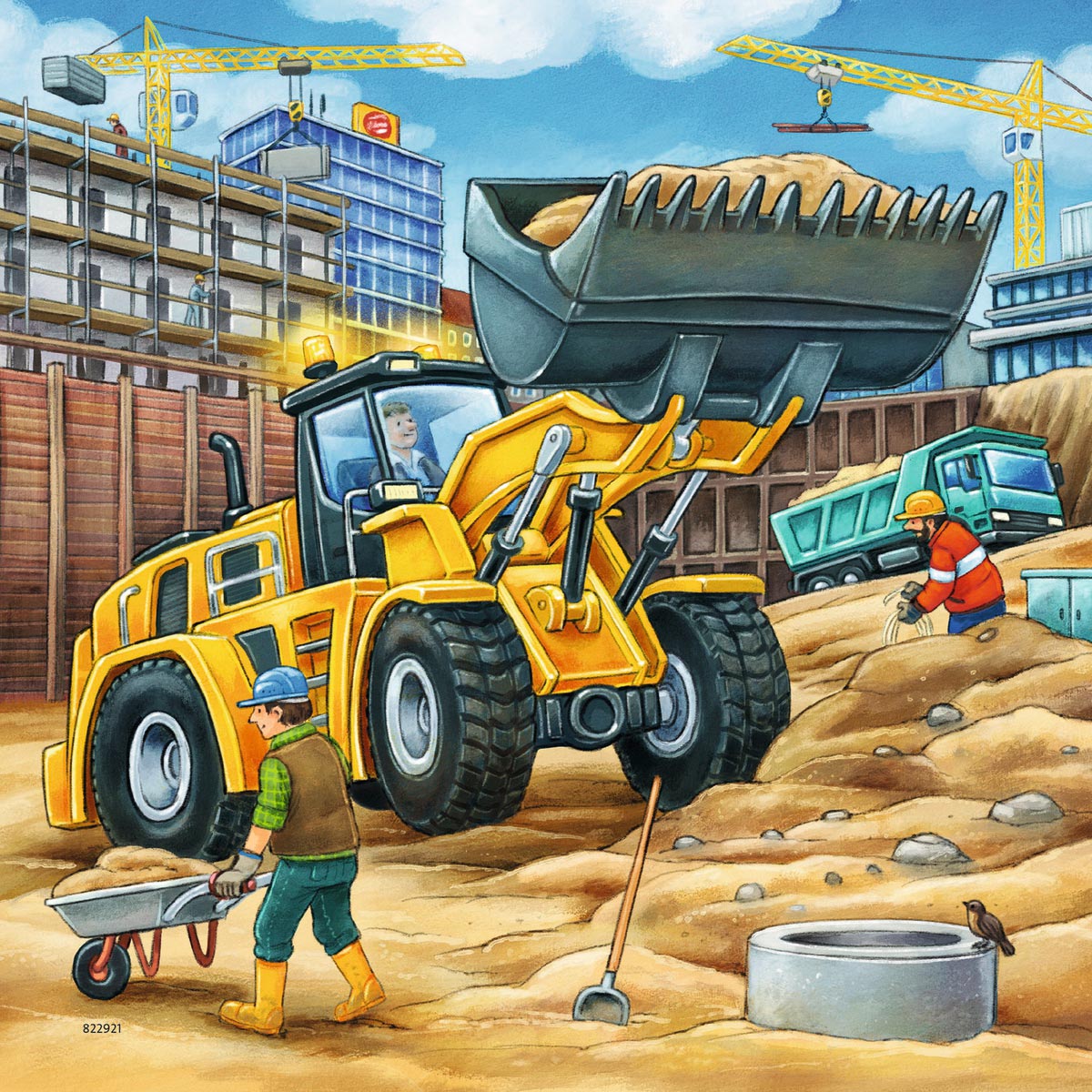 Ravensburger grote bouwvoertuigen 3x49