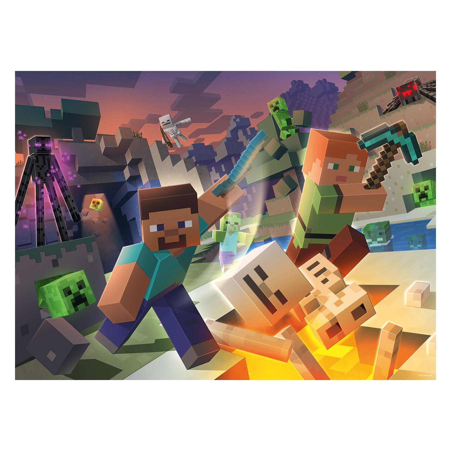 Ravensburger monster minecraft leguzzel, 100st.