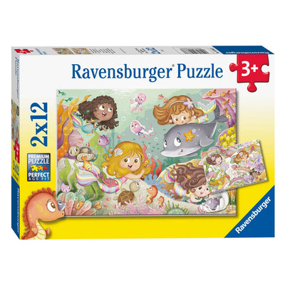 Ravensburger - Pielas pequeñas y sirenas 2x12 piezas