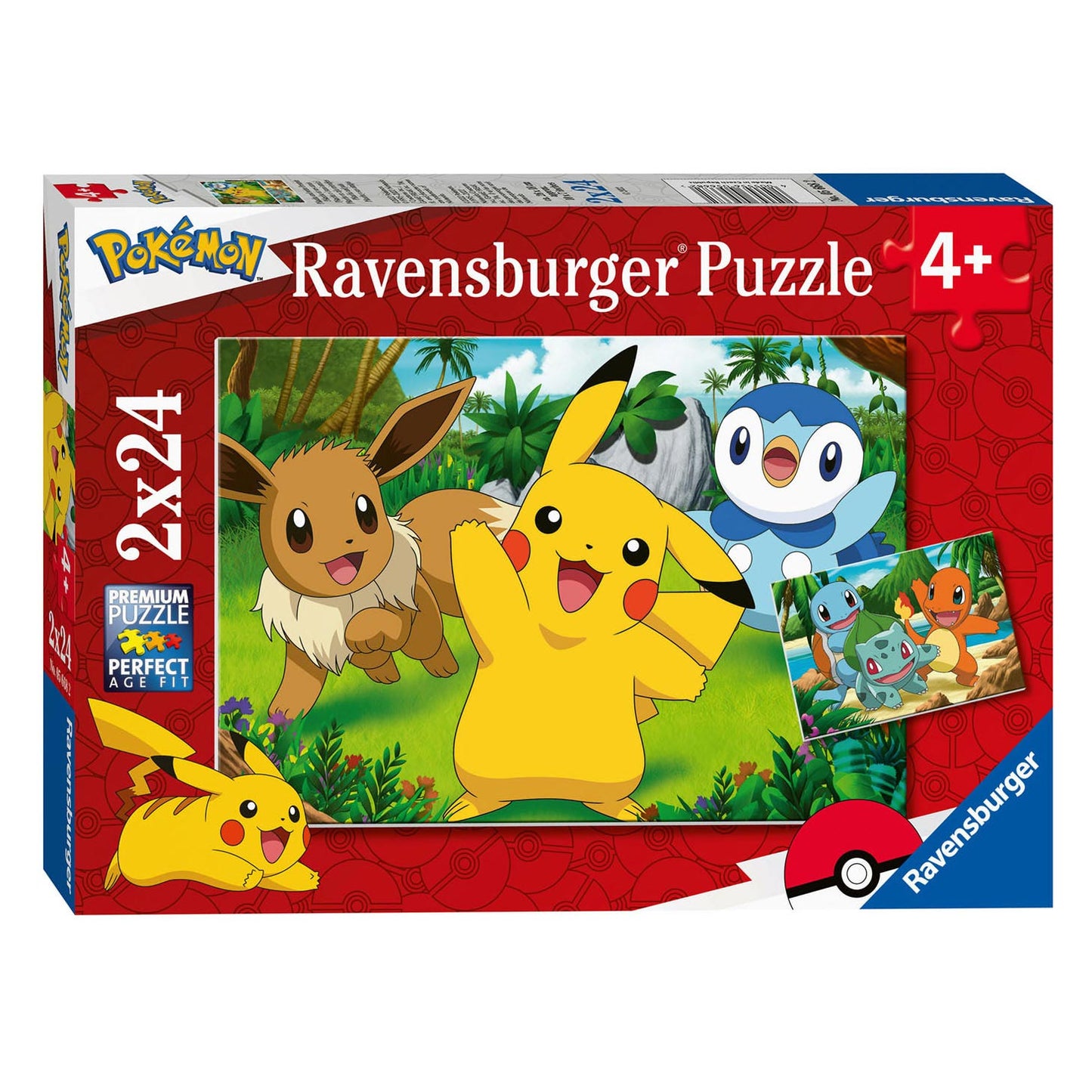 Ravensburger - Puzzle - Pikachu y sus amigos 2x24 piezas