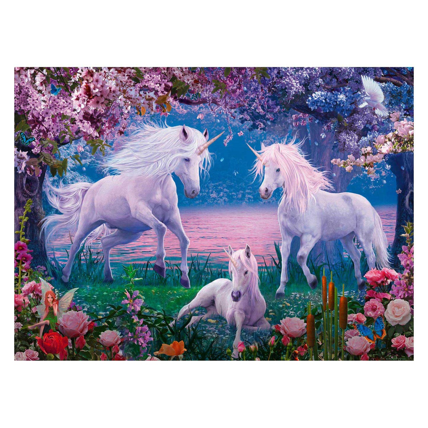 Ravensburger - Unicornios encantadores de rompecabezas 100º. Xxl