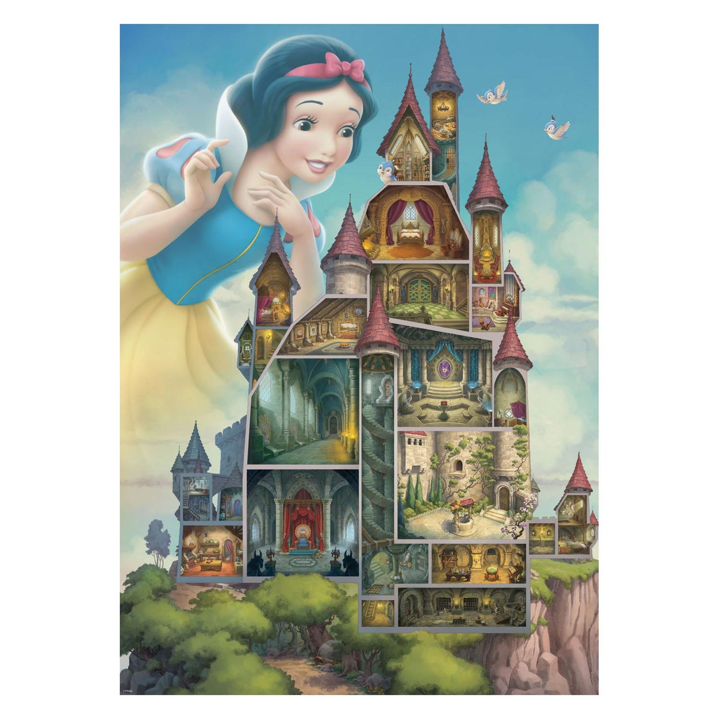 RAVENSBURGER PUZLER Disney Casles - Biancaneve, 1000 °.