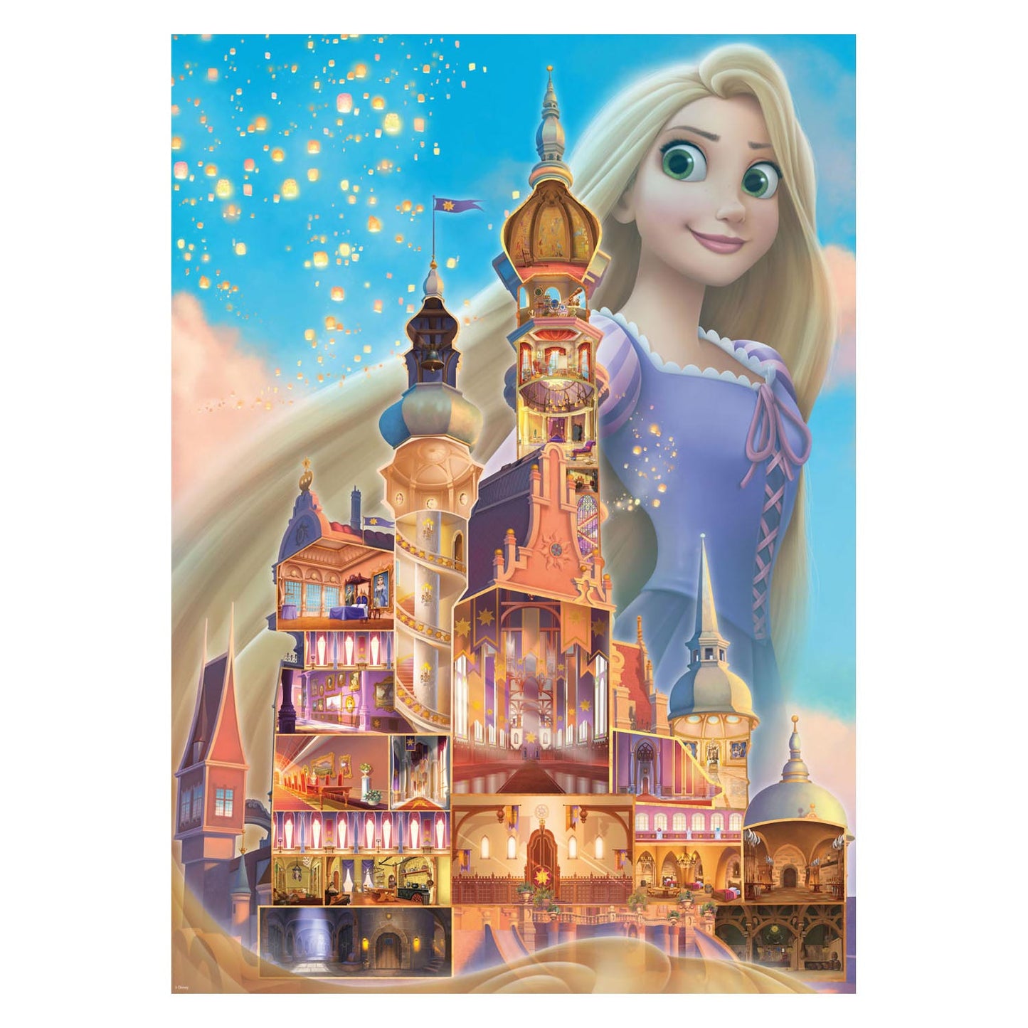 Ravensburger Puzzle Disney Castles - Rapunzel, 1000st.