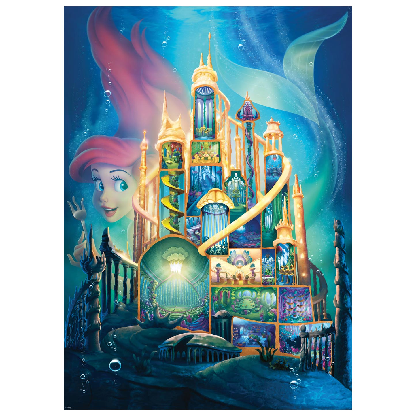 Ravensburger Puzzle Disney Castles - Ariel, 1000.