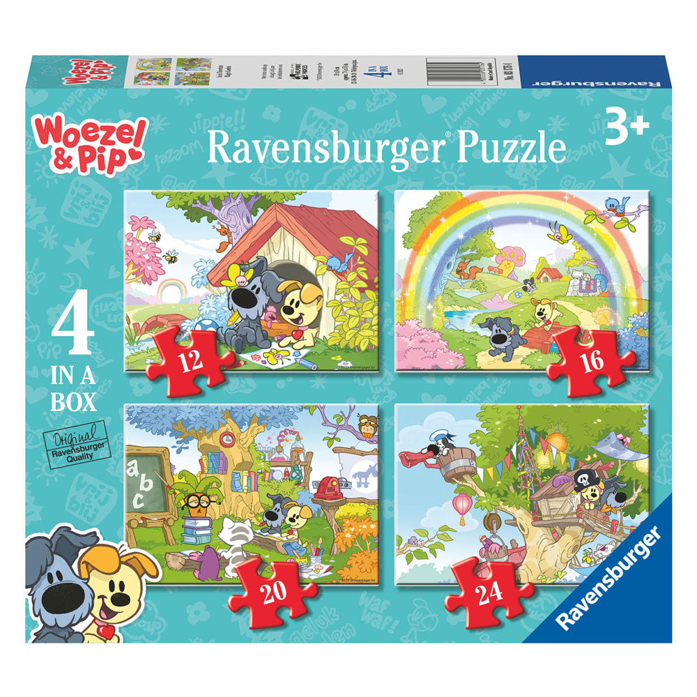 Ravensburger - Woezel Pip in the Magic Garden Leg Puzzle 4in1