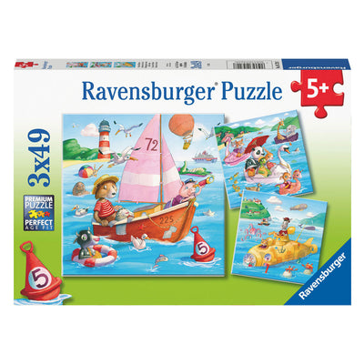 Ravensburger - Los vehículos de agua juegan rompecabezas 3x49st.