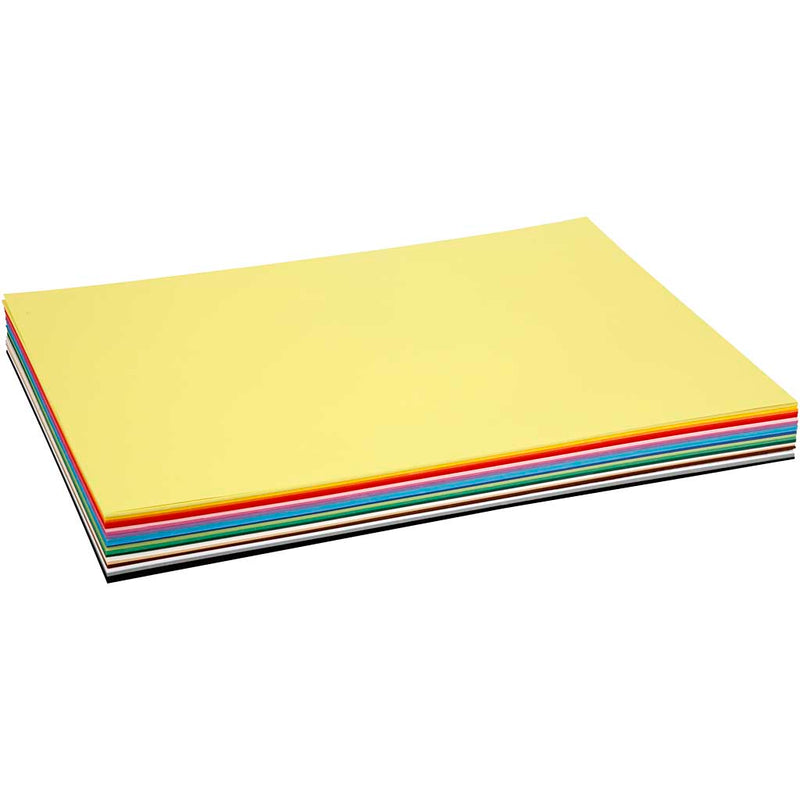 Cartoncino colorato Colortime, a2, foglio 420x594 mm, 180 gr, colori vari, 20 fogli vari 1 scatola