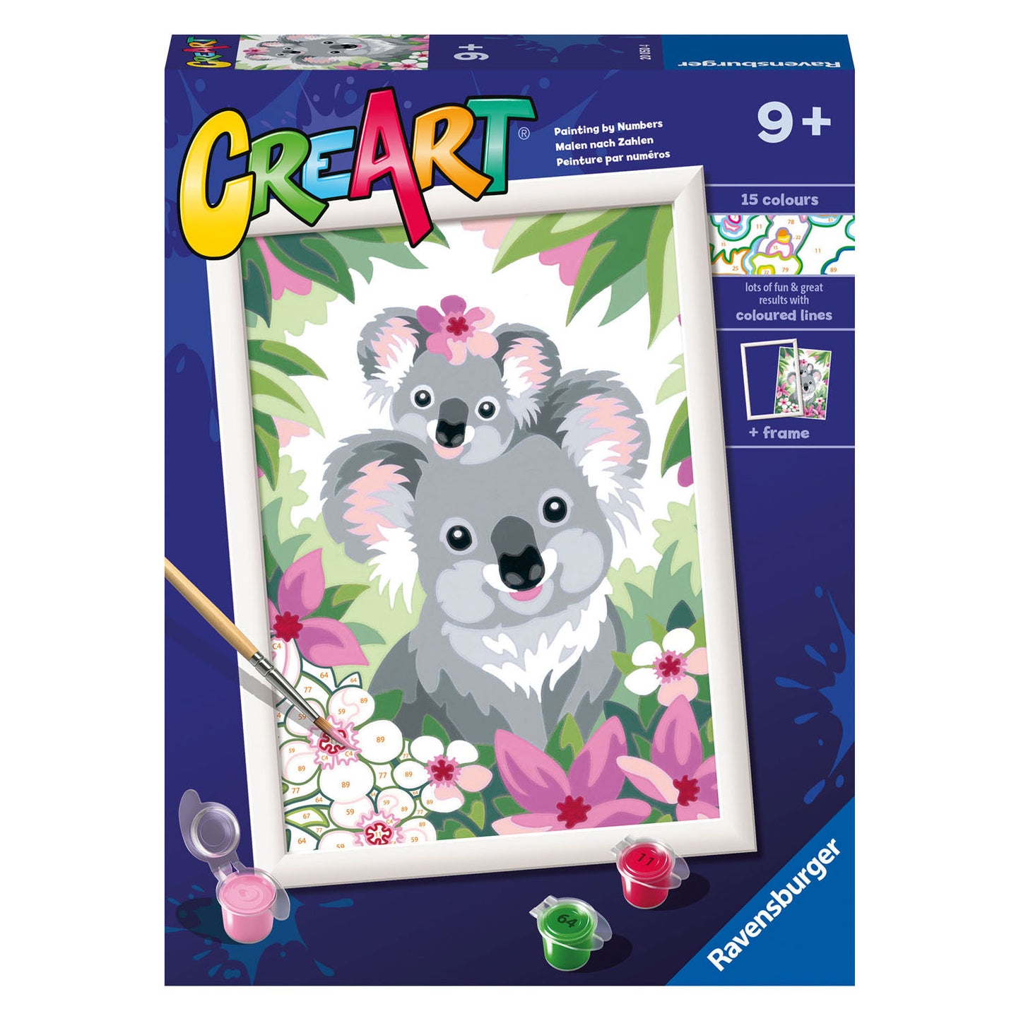 Ravensburger Creart Painting al numero Koala Schatjes