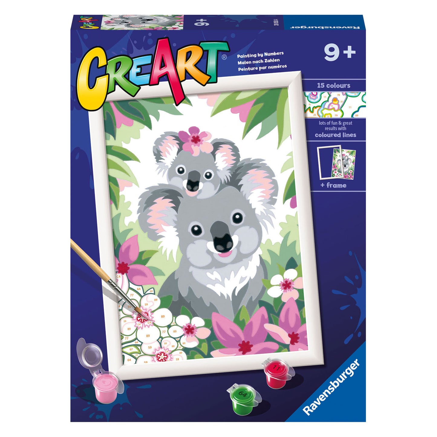 Ravensburger CreArt Pintura sobre Número Koala Darlings