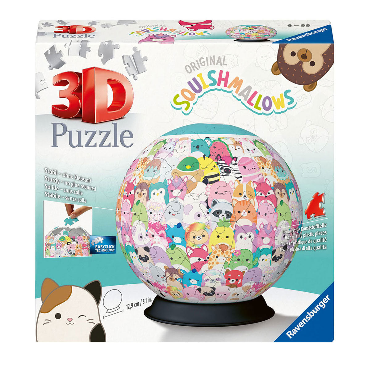 Ravensburger 3d rompecabezas squishmallows 73 piezas