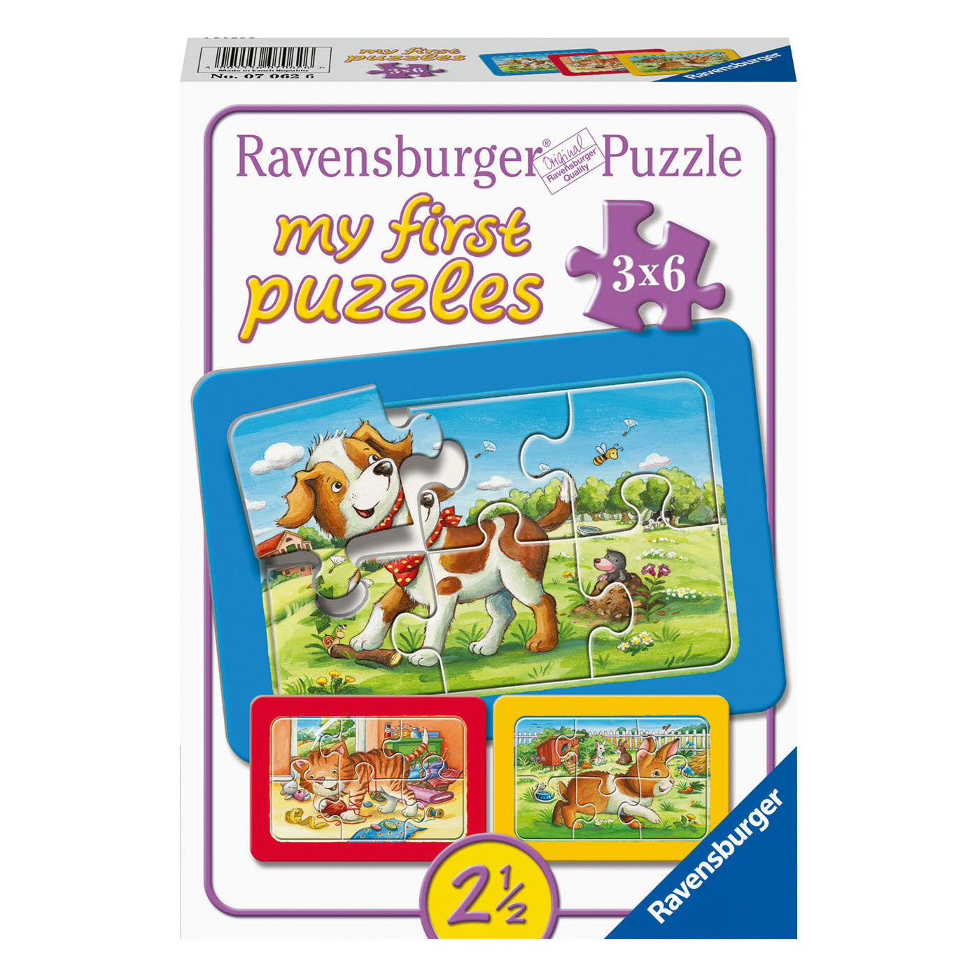 Ravensburger legpuzzel mijn dierenvriendjes, 3x6st.