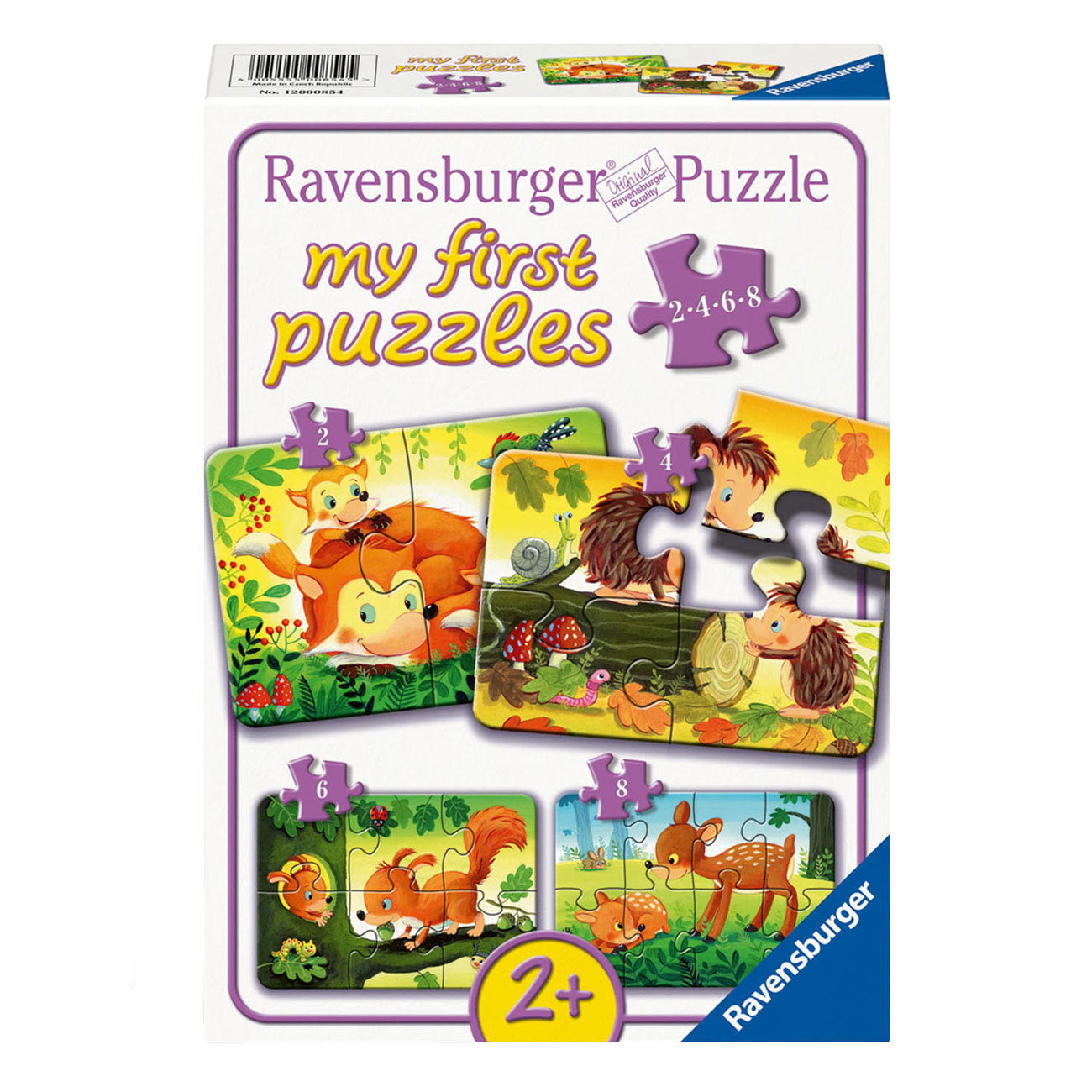 Ravensburger Puzzle Familias de animales pequeños, 4en1