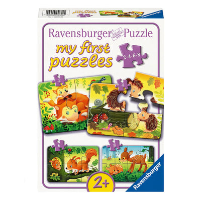 Ravensburger Puzzle Familias de animales pequeños, 4en1