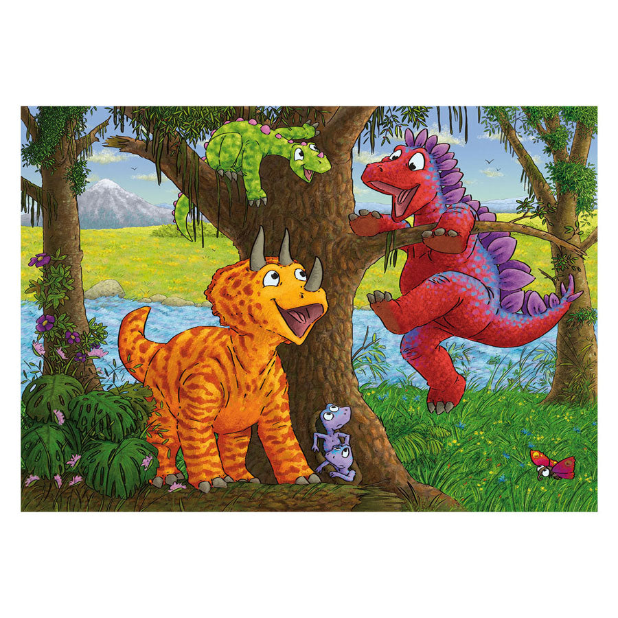 RAVENSBURGER JIGSAW puzzle che gioca a dinos, 2x24st.