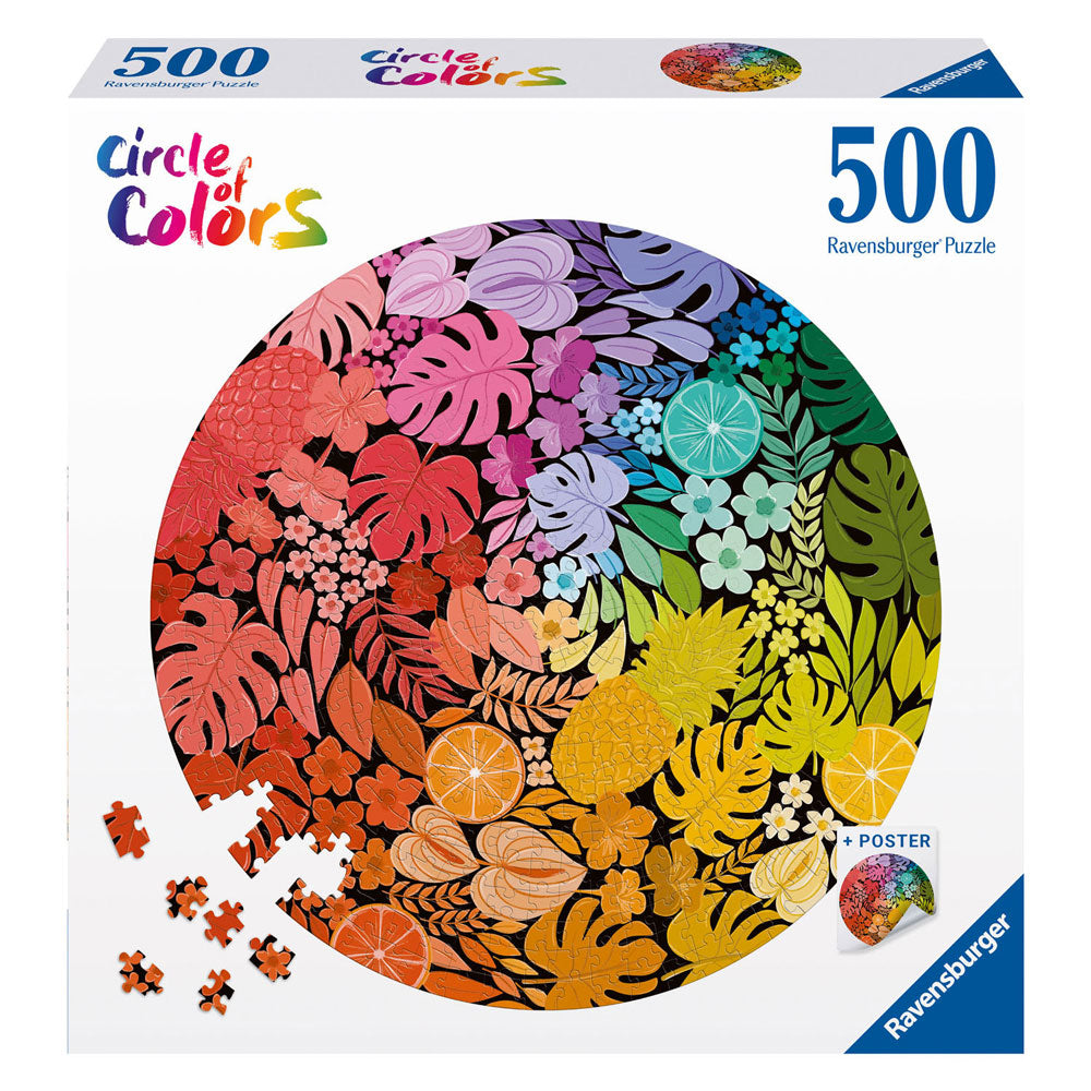 Ravensburger Jigsaw Puzzle Circle of Colors Tropical, 500º.
