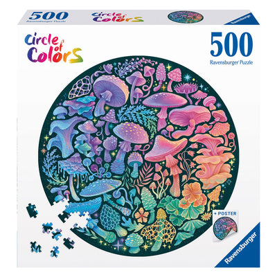 Ravensburger Jigsaw Puzzle Circle o Color Mushrooms, 500º.