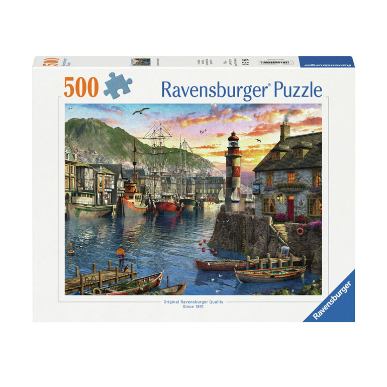 Ravensburger Jigsaw Puzzle por la mañana en el puerto, 500º.