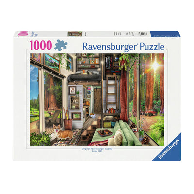 RAVENSBURGER JIGSAW puzzle Tiny House in Redwood Forest, 1000st.