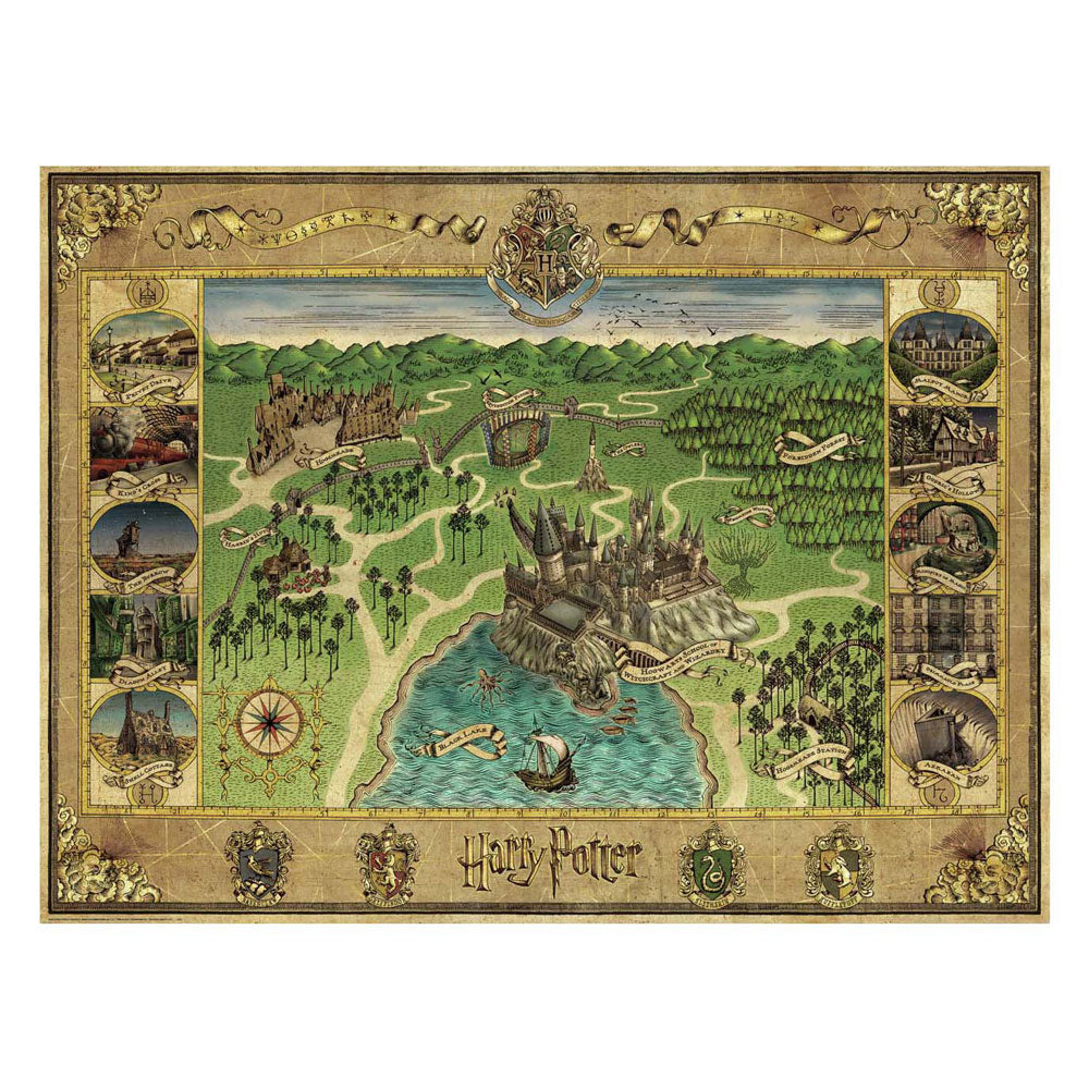 Ravensburger Jigsaw Puzzle Harry Potter El mapa de Hogwarts, 1500st.