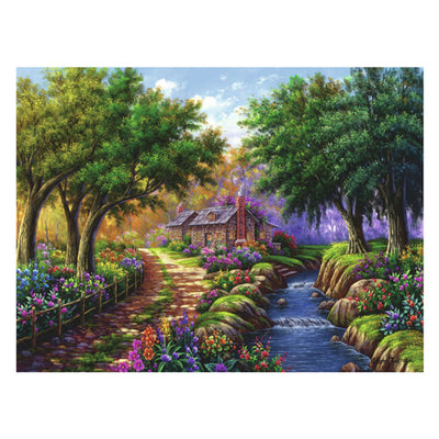 RAVENSBURGER JIGSAW Puzzle Cottage at the River, 1500st.