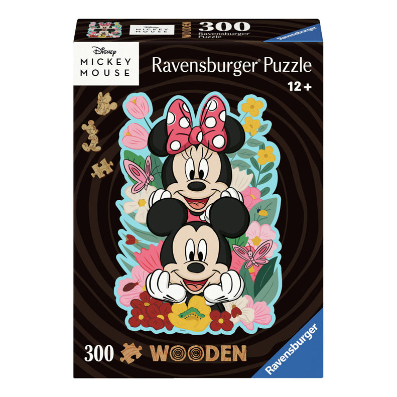 Ravensburger Wooden Jigsaw Puzzle Mickey Mouse Minnie Mouse, 300º.