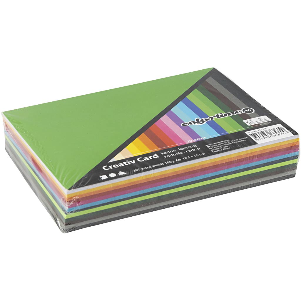 Colortime https: www.cchobby.nl gekleurd-karton-a6-vel-105x148-mm-180-gr-diverse-kleuren-120-div-vellen-1-doos