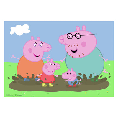RAVENSBURGER puzzle puzzle Famiglia Happy Peppa Pig, 2x24st.