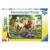 Ravensburger Jigsaw Puzzle XXL Wild Horses en el río, 300º.
