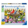 Ravensburger legpuzzel bij het vogelbadje, 500st.
