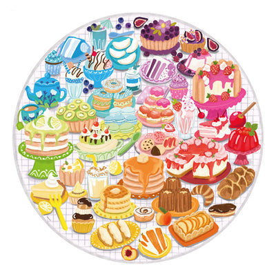 RAVENSBURGER JIGSAW puzzle attorno al cerchio di colori dessert pasticces, 500st.