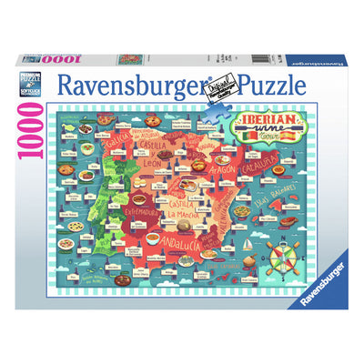 Carpeta de rompecabezas de Jigsaw Ravensburger o vinos Iberia, 1000.