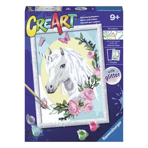 Ravensburger Creart Painting at Number Unicorn Portrait