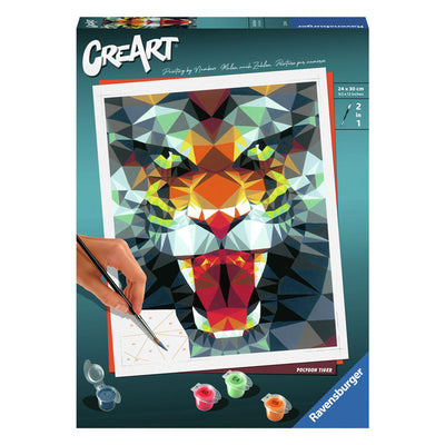 Ravensburger Creart Painting a numero Polygon Tiger